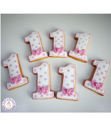 Cookies - Number with Bow Tie