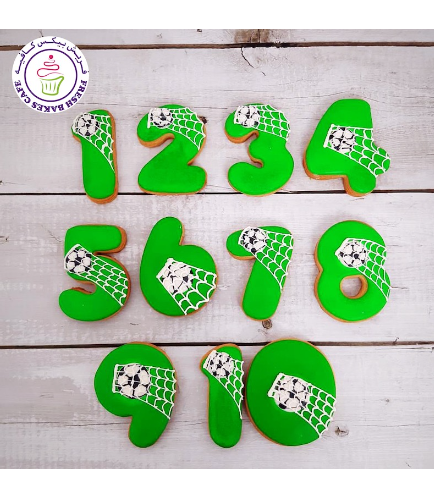 Birthday Numbers Themed Cookies - Football 02