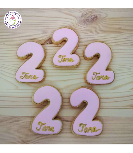 Birthday Numbers Themed Cookies - Name 01