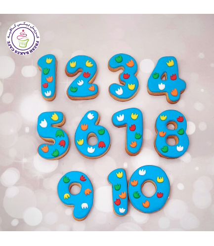 Birthday Numbers Themed Cookies - Dinosaurs - Paw Prints