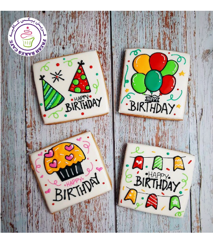 Birthday Messages Themed Cookies 03
