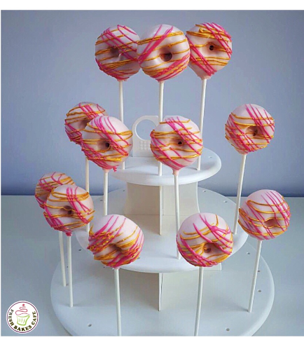 Colorful Donut Pops - Pink & Gold