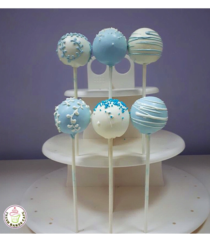 Colored Cake Pops - Blue & White 03