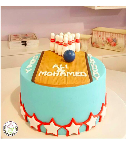 Bowling Themed Cake 01