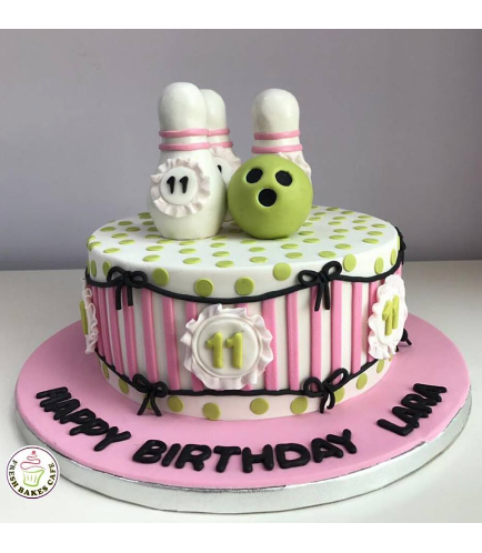 Bowling Themed Cake 02