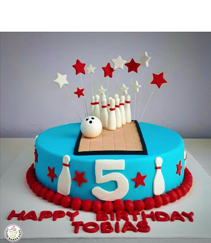 Bowling Themed Cake 04