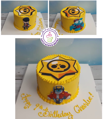 Brawl Stars Themed Cake - Printed Pictures