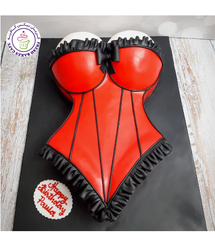 Bridal Shower Themed Cake - Corset - 3D Cake