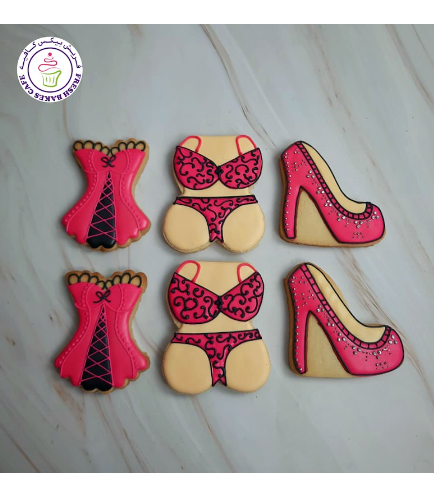 Bridal Shower Themed Cookies - Lingerie & Shoes