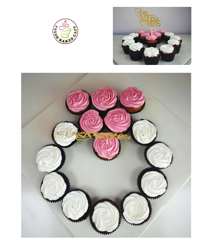 Bridal Shower Themed Cupcakes - Engagement Ring - Pull-Apart Cupcake Cake 01