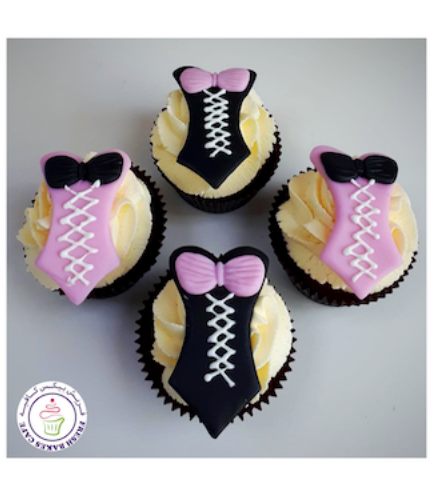 Bridal Shower Themed Cupcakes - Corsets