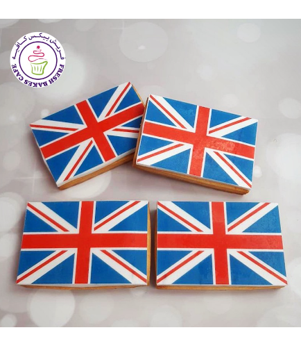 British Flag Themed Cookies - Printed Pictures