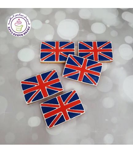 British Flag Themed Cookies - Royal Icing
