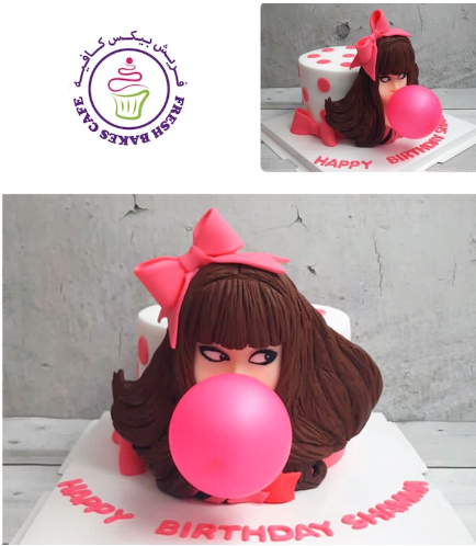 Bubblegum Girl Themed Cake