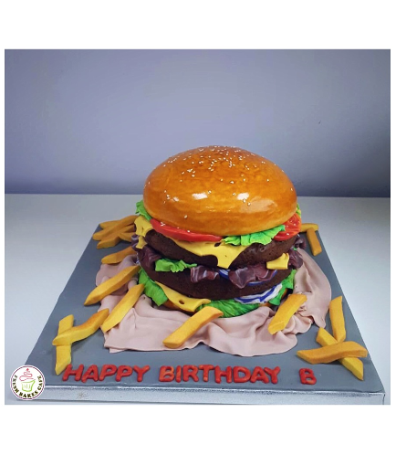 Burger Themed Cake - 3D Cake 02