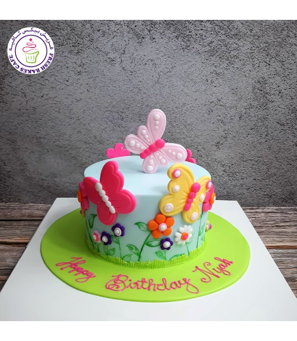 Butterfly Themed Cake - 2D Cake Toppers 01a