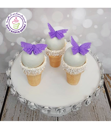 Butterfly Themed Cone Cake Pops