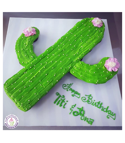 Cactus Themed Cake - 2D Cake
