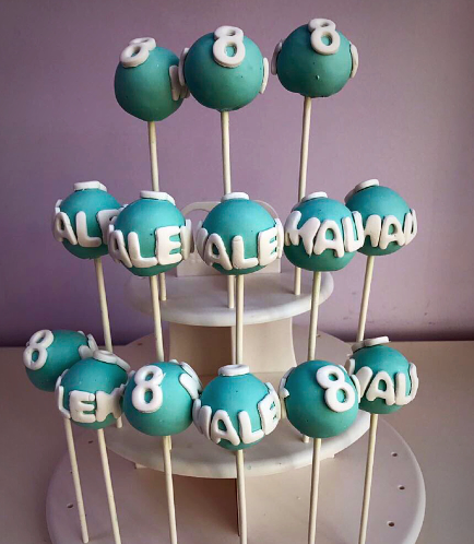 Cake Pops with Name & Number 01