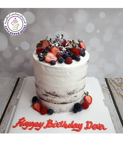 Cake with Berries - 1 Tier 05