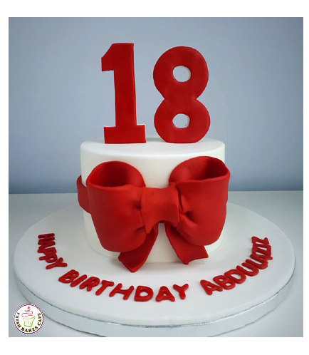 Number Themed Cake - 3D Cake Topper - Bow Tie - 1 Tier 02