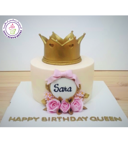 Cake - Flowers 02 - Gold Crown