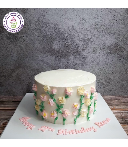 Cake - Flowers - Cream Piping 03