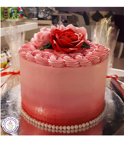 Cake - Roses - Cream Cake 01