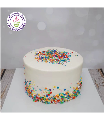 Cake with Sprinkles - White 01