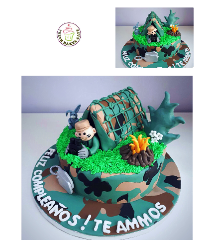 Camping Themed Cake - 1 Tier