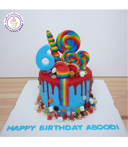 Candies Themed Cake - 1 Tier 02b