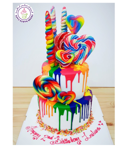 Candies Themed Cake - 2 Tier 02