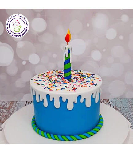 Cake - 3D Cake Topper - Blue