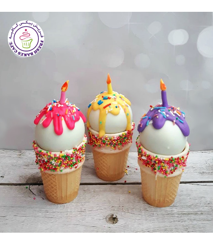 Candle Themed Cone Cake Pops