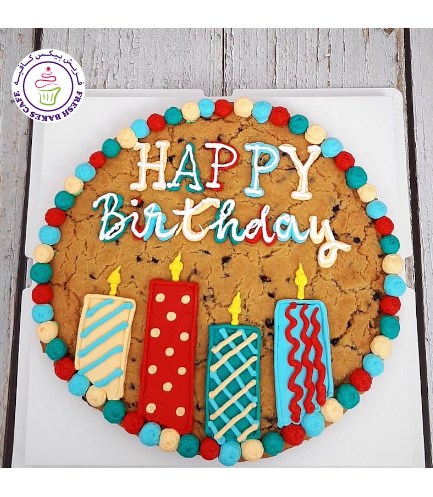Candles Themed Cookie Cake 04