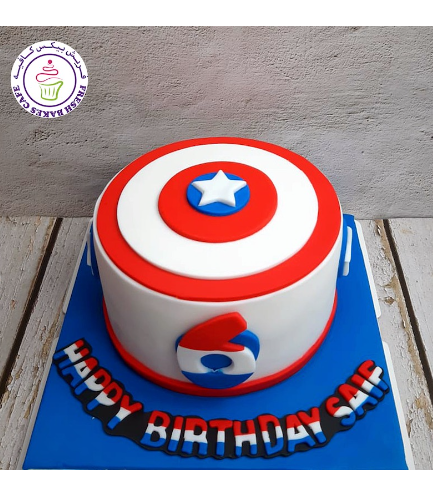 Captain America Themed Cake
