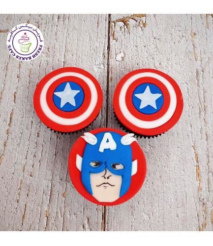 Captain America Themed Cupcakes 01