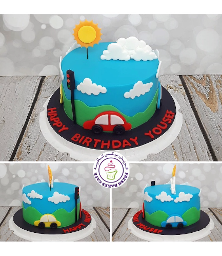 Car Themed Cake - 2D Cake Toppers 05