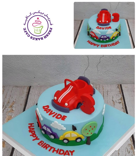 Car Themed Cake - 3D Cake Topper 02