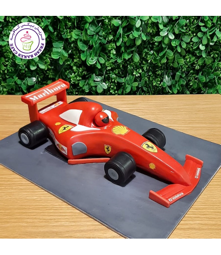 Car Themed Cake - Ferrari - Car - 3D Cake 02
