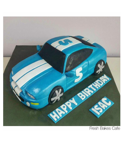 Car Themed Cake - Mustang - 3D Cake 02
