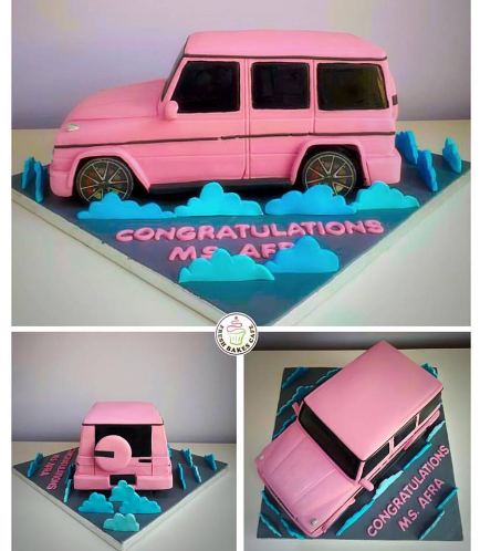 Car Themed Cake - Mercedes G Class - 3D Cake 01b