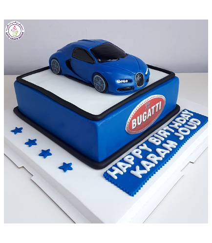 Car Themed Cake - Bugatti - 3D Cake Topper 01b