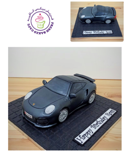 Car Themed Cake - Porsche - 3D Cake