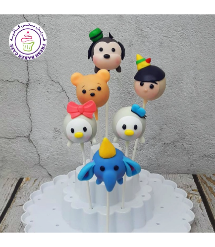 Cartoon Characters Themed Cake Pops - Tsum Tsum Style