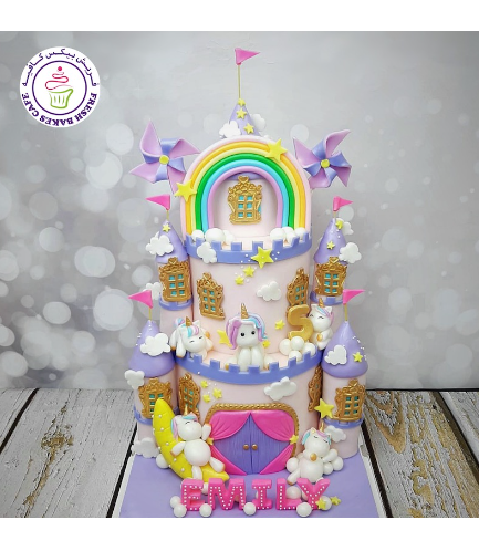 Cake - Castle Cake & 3D Unicorn Cake Toppers 02