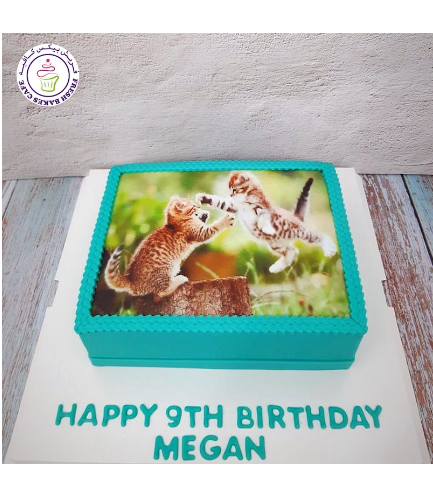 Cat Themed Cake - Printed Picture
