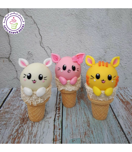 Cat Themed Cone Cake Pops 06