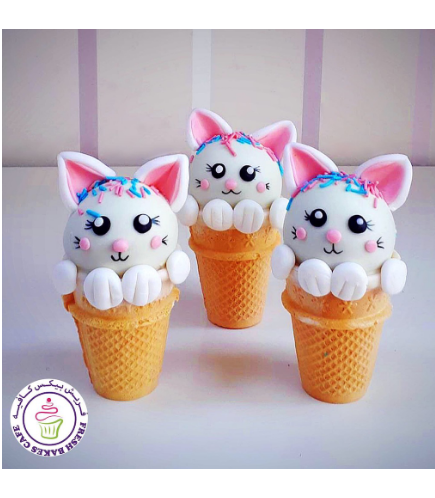 Cat Themed Cone Cake Pops 03