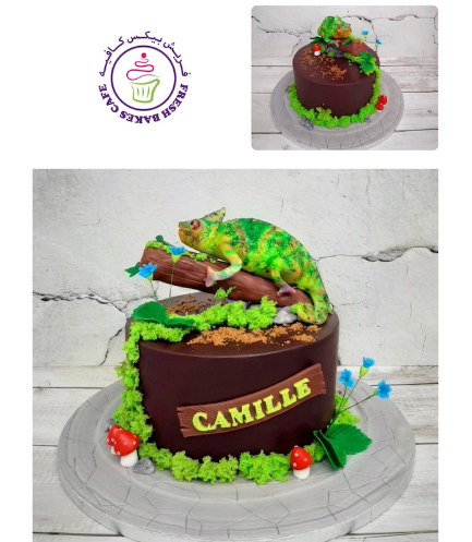 Cake - Chameleon - 3D Cake Topper